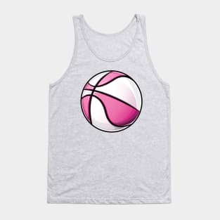 Basketball pink and white Tank Top